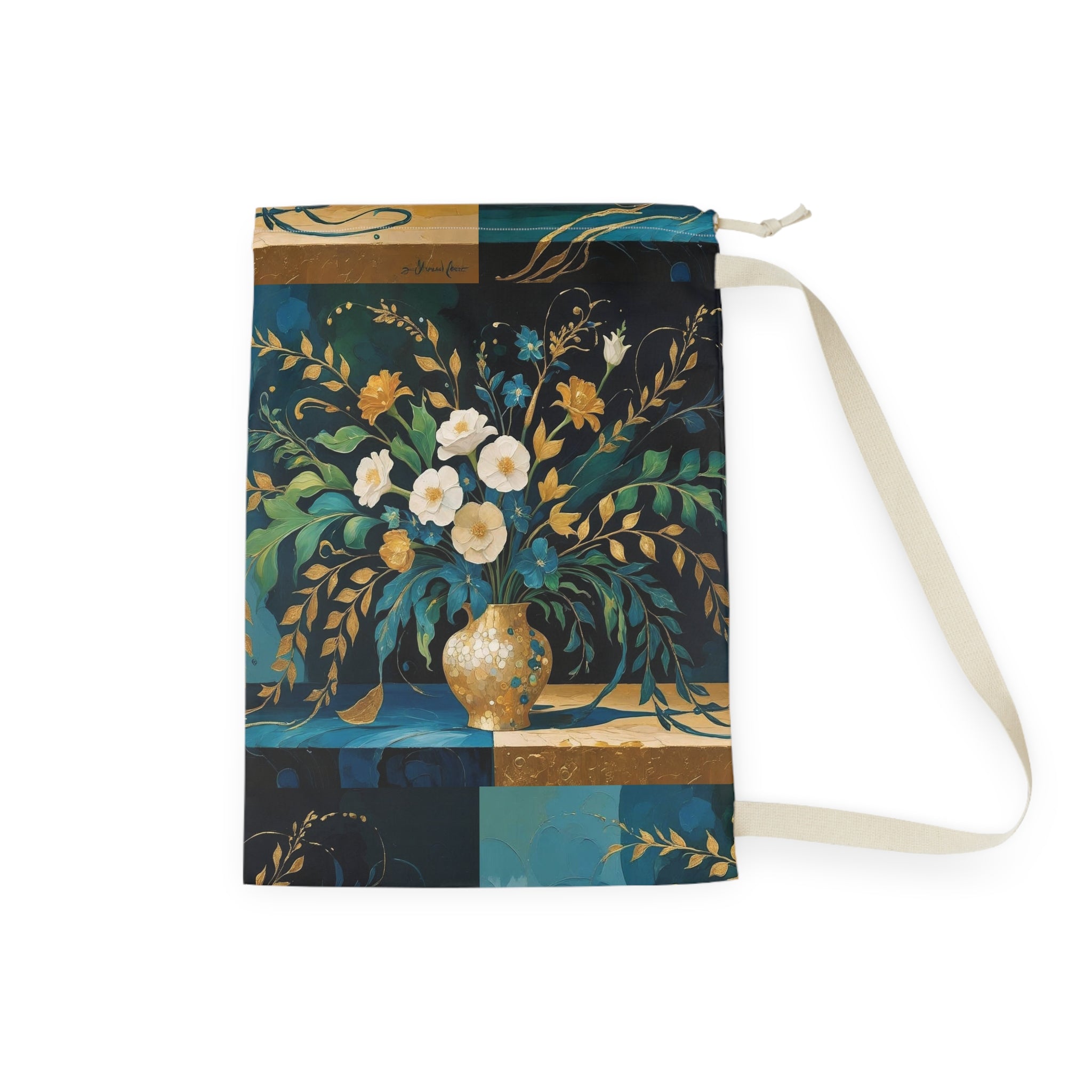 Floral Laundry Bag - Elegant Design Fabric Hamper for Stylish Organization - Rosetta Creative Boutique